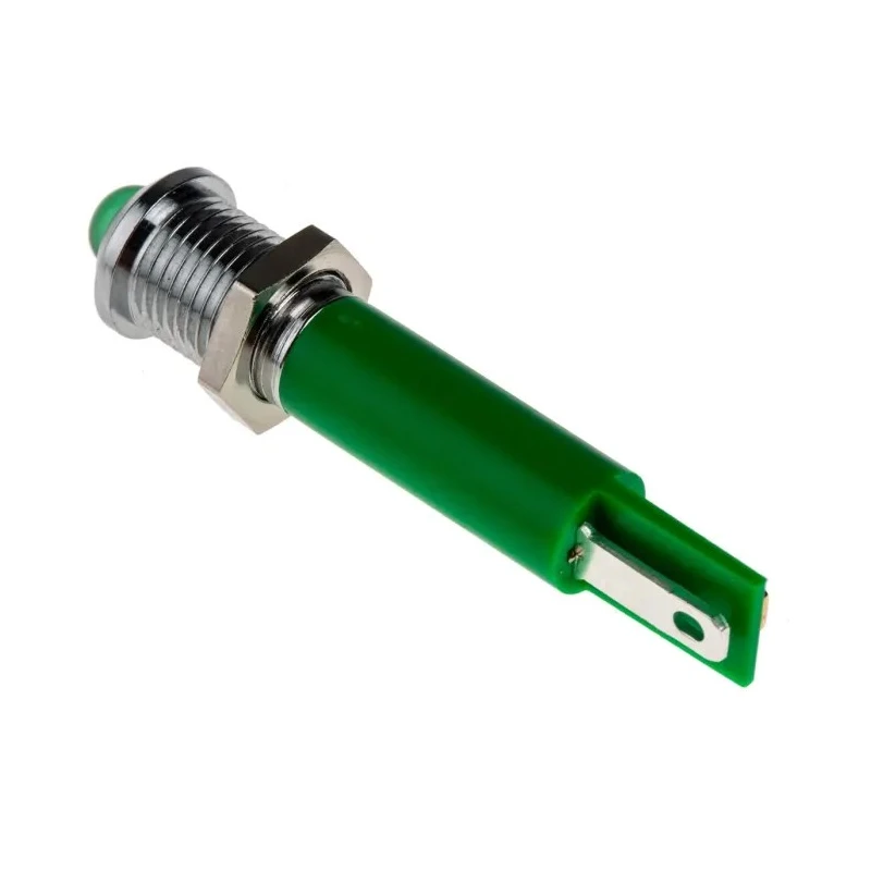 RS PRO Green Panel Mount Indicator, 230V AC, 3mA, Prominent Bezel 204-271