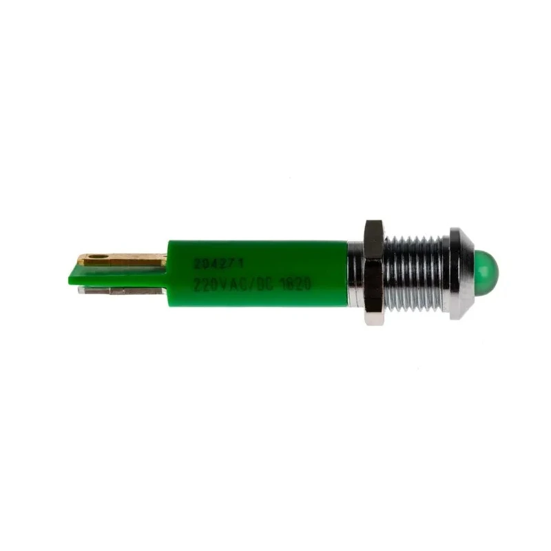 RS PRO Green Panel Mount Indicator, 230V AC, 3mA, Prominent Bezel 204-271