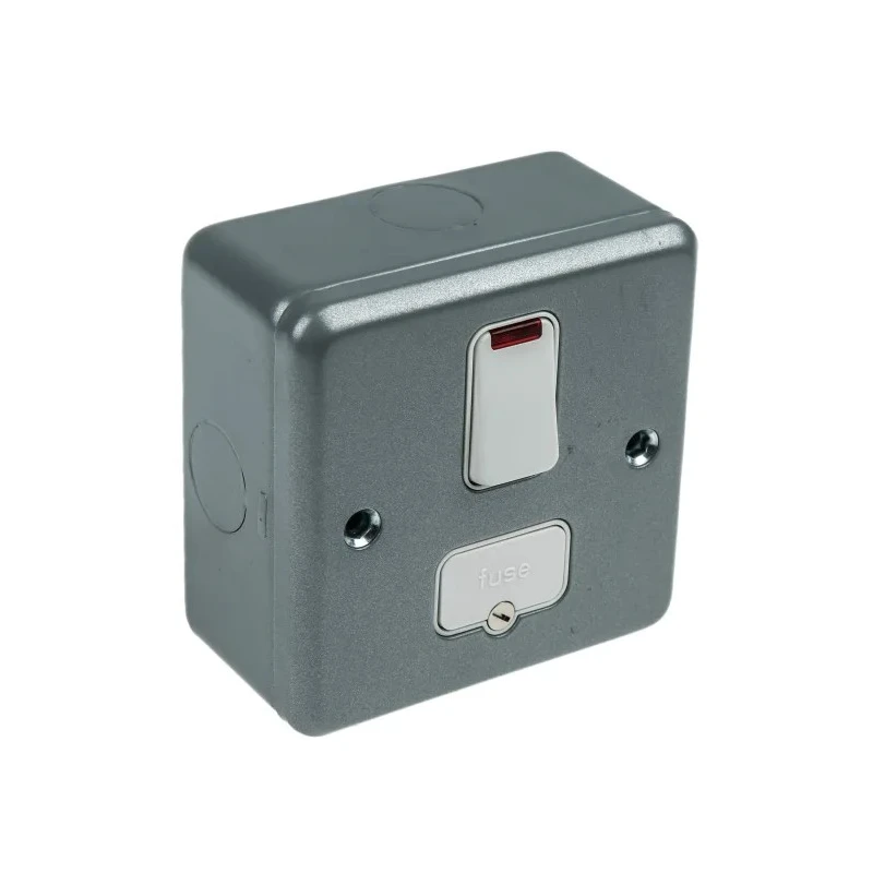 MK Electric 13A 1 Gang Switched Fused Spur High Grade Thermoset Urea Moulded White High Gloss K962 ALM
