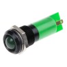 RS PRO Green Panel Mount Indicator 12V 20mA IP67 Prominent Bezel Black IP67