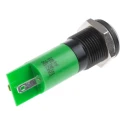 RS PRO Green Panel Mount Indicator 12V 20mA IP67 Prominent Bezel Black IP67
