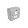 MK Electric 13A 1 Gang Switched Fused Spur with Neon Indicator, Surface/Flush Mount, White High Gloss Finish K972 ALM