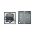 MK Electric 13A 1 Gang Switched Fused Spur with Neon Indicator, Surface/Flush Mount, White High Gloss Finish K972 ALM