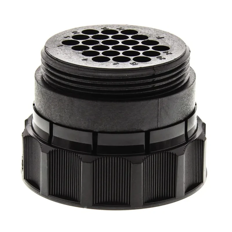 TE Connectivity Circular Connector Cable Mount 24 Contacts Standard Size Plug Male Threaded Screw Termination 5-1437723-9