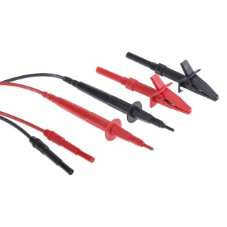 RS PRO Fused Test Lead Kit Straight Plug 1.2m Length 1000V CAT III Safety 204-599