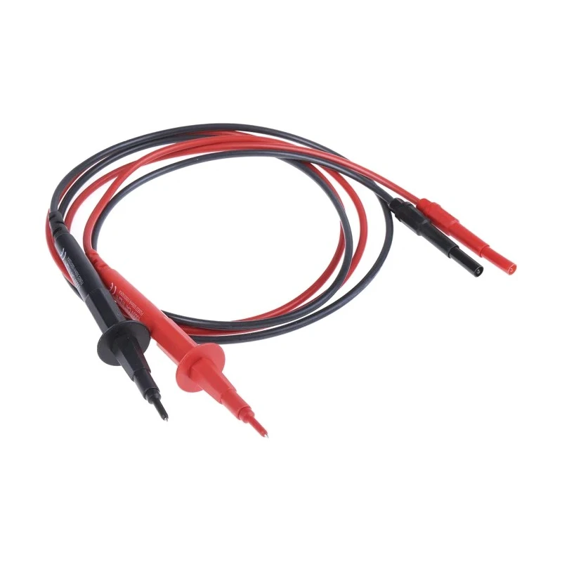 RS PRO Fused Test Lead Kit Straight Plug 1.2m Length 1000V CAT III Safety 204-599