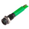 RS PRO Green Panel Mount Indicator 12V dc 20mA Solder Tab Termination Recessed Bezel 204-798