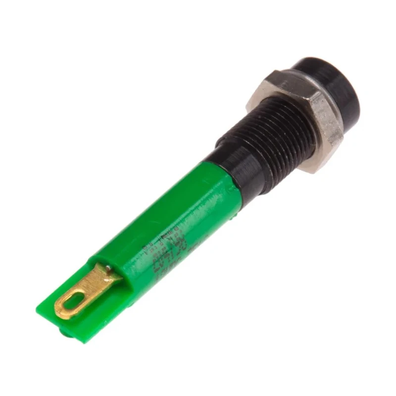 RS PRO Green Panel Mount Indicator 12V dc 20mA Solder Tab Termination Recessed Bezel 204-798