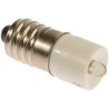 RS PRO White Indicator Lamp Single Chip, 28 V AC/DC, E10 Base, 10 mm Diameter 204-811
