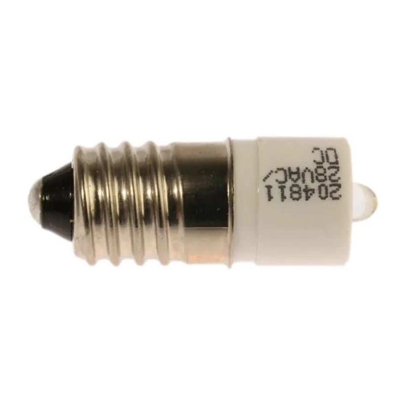 RS PRO White Indicator Lamp Single Chip, 28 V AC/DC, E10 Base, 10 mm Diameter 204-811