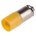 RS PRO Yellow Indicator Lamp Single Chip 24 V AC/DC Midget Groove Base 6 mm Diameter 203-622