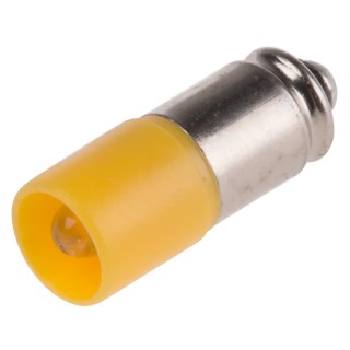 RS PRO Yellow Indicator Lamp Single Chip 24 V AC/DC Midget Groove Base 6 mm Diameter 203-622