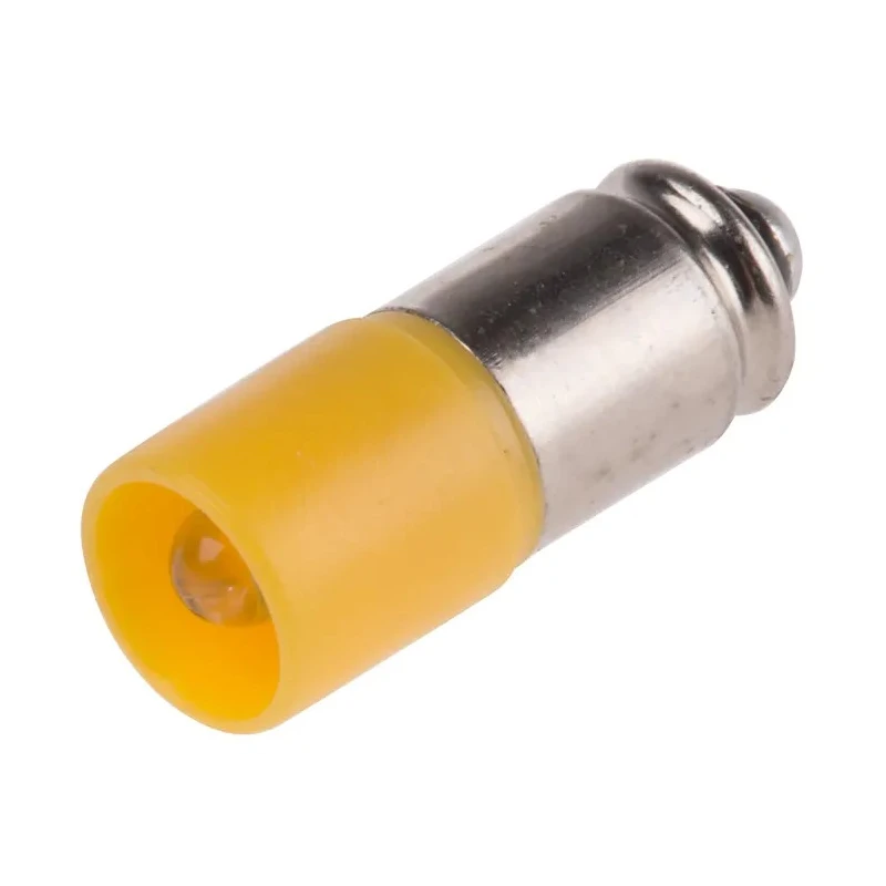 RS PRO Yellow Indicator Lamp Single Chip 24 V AC/DC Midget Groove Base 6 mm Diameter 203-622