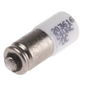 RS PRO White Indicator Lamp Single Chip 24 V AC/DC, Midget Groove Base, 6 mm Diameter 203-616