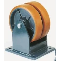 LAG Fixed Castor Wheel 100 mm Diameter, 600 kg Load Capacity, Polyurethane Tyre, Cast Iron Hub 7480