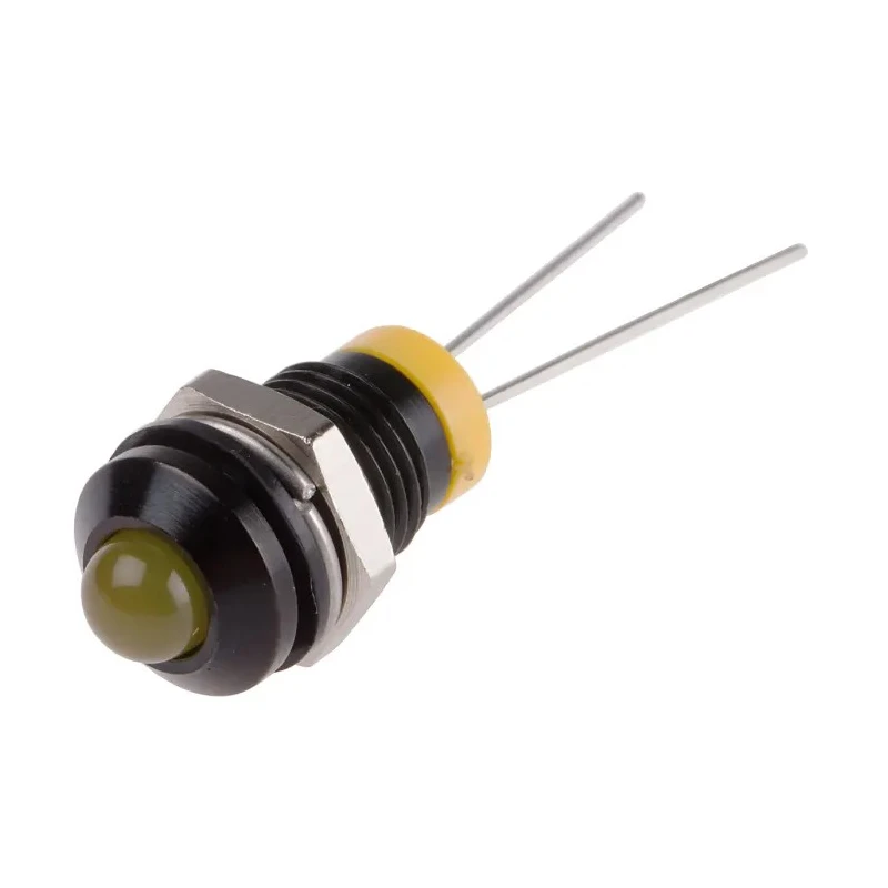 RS PRO Yellow Panel Mount Indicator 2V DC 20mA IP67 Prominent Bezel IP67