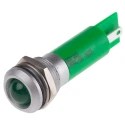 RS PRO Green Panel Mount Indicator, 24 V ac, 24V dc, 20mA, Solder Tab Termination, IP67, Prominent Bezel 205-381