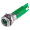 RS PRO Green Panel Mount Indicator, 24 V ac, 24V dc, 20mA, Solder Tab Termination, IP67, Prominent Bezel 205-381