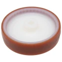 LAG Brown, White Polyurethane Medium Duty Trolley Wheel 125mm Diameter 30mm Width 230kg Load Capacity 9072