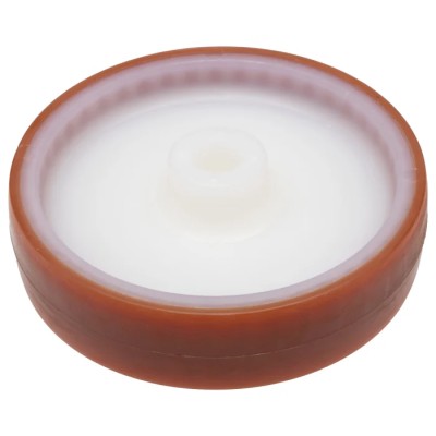 LAG Brown, White Polyurethane Medium Duty Trolley Wheel 125mm Diameter 30mm Width 230kg Load Capacity 9072