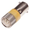 RS PRO Yellow Indicator Lamp Multichip, 28 V AC/DC, BA9 Base, 10 mm Diameter 204-451