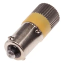 RS PRO Yellow Indicator Lamp Multichip, 28 V AC/DC, BA9 Base, 10 mm Diameter 204-451