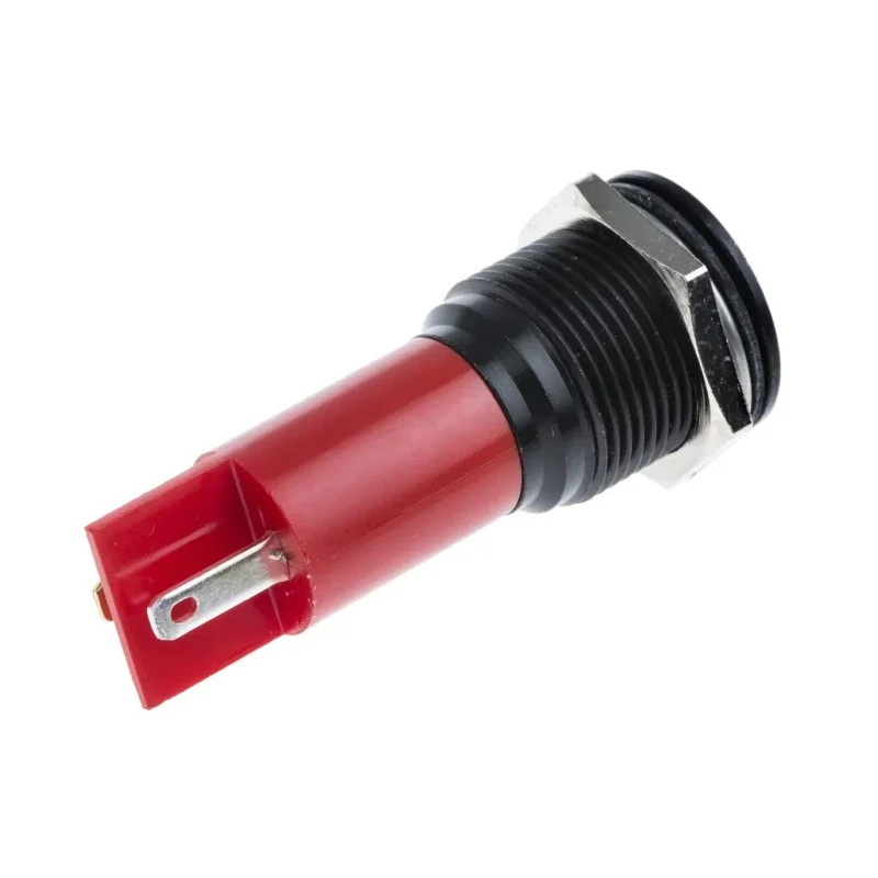 RS PRO Red Panel Mount Indicator 230 V AC, 115 V DC, 3mA, Solder Tab Termination, Prominent Bezel 205-640