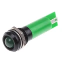 RS PRO Green Panel Mount Indicator 130V AC 6mA IP67 Black Bezel Prominent IP67