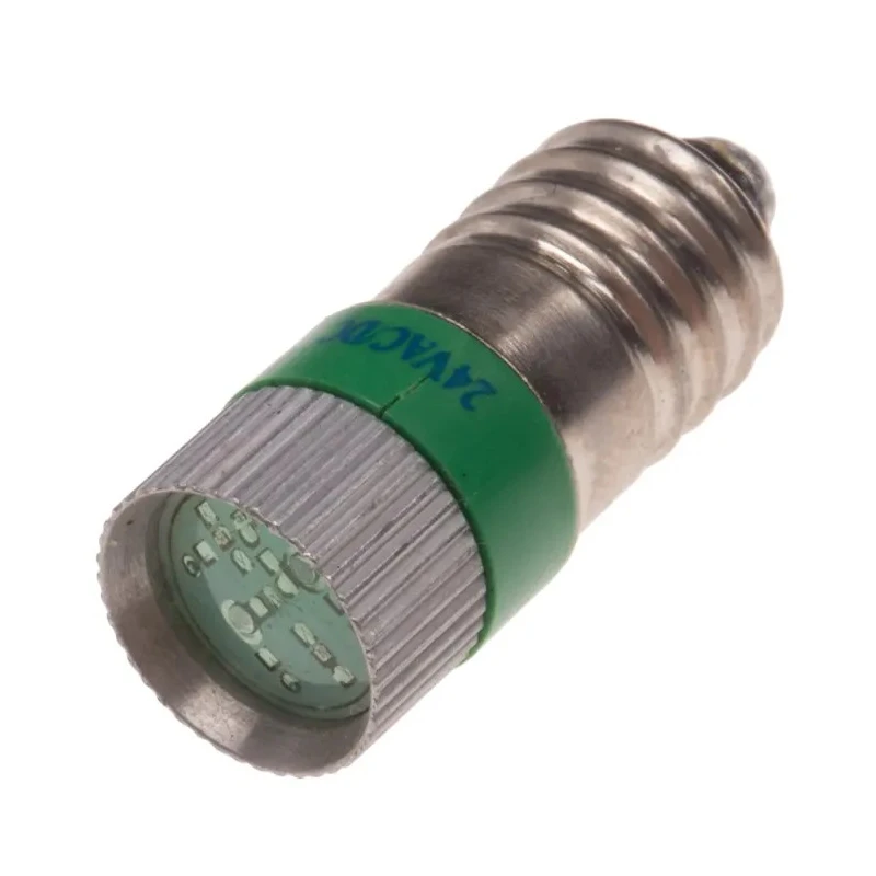 RS PRO Green Indicator Lamp Multichip 24 V AC/DC E10 Base 10 mm Diameter 204-760