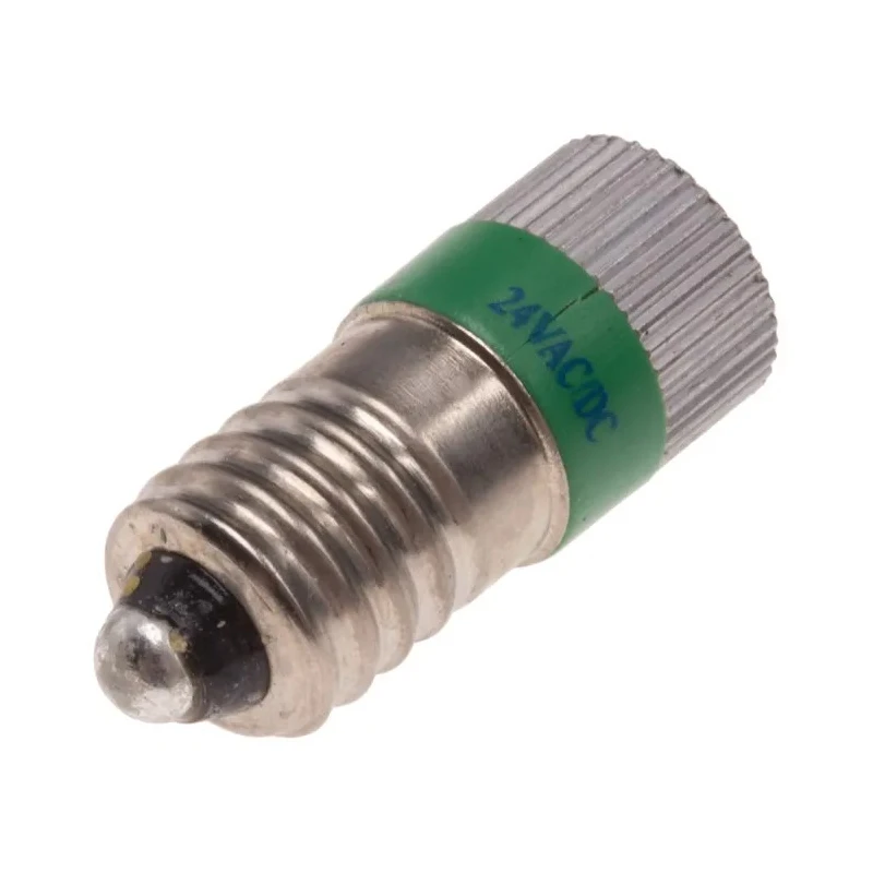 RS PRO Green Indicator Lamp Multichip 24 V AC/DC E10 Base 10 mm Diameter 204-760