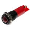 RS PRO Red Panel Mount Indicator 24V AC 20mA, Solder Tab Termination, Prominent Bezel 206-047