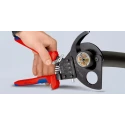 Knipex Straight Ratchet Cable Cutter 280mm Overall Length 52mm Cutting Capacity Steel Jaw 95 31 280