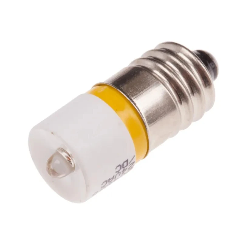 RS PRO Yellow Indicator Lamp Single Chip 24 V AC/DC, E10 Base, 10 mm Diameter 204-805