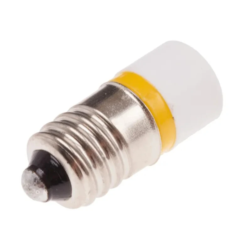 RS PRO Yellow Indicator Lamp Single Chip 24 V AC/DC, E10 Base, 10 mm Diameter 204-805