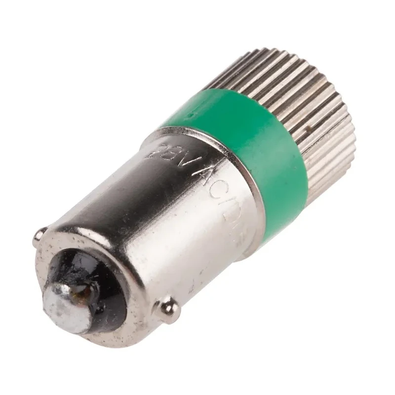 RS PRO Green Multichip Indicator Lamp, 28V DC, BA9 Base, 10 mm Diameter 205-066