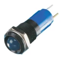 RS PRO Blue Panel Mount LED Indicator, 24V dc, IP67 Rated, Prominent Black Bezel IP67