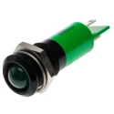 RS PRO Green Panel Mount Indicator, 24V AC, 20mA, Solder Tab Termination, Prominent Bezel 206-053