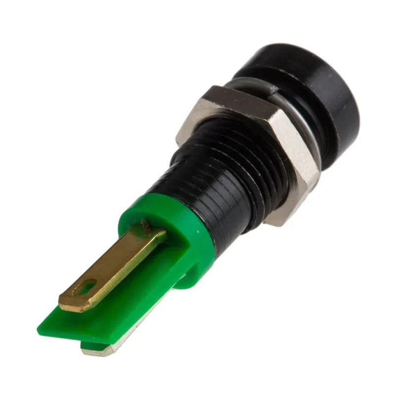 RS PRO Green Panel Mount Indicator, 2V DC, 20mA, Solder Tab Termination, Recessed Bezel 206-132