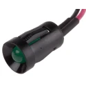 RS PRO Green Panel Mount Indicator, 2V DC, 20mA Current, Lead Wire Termination, Recessed Bezel 206-479