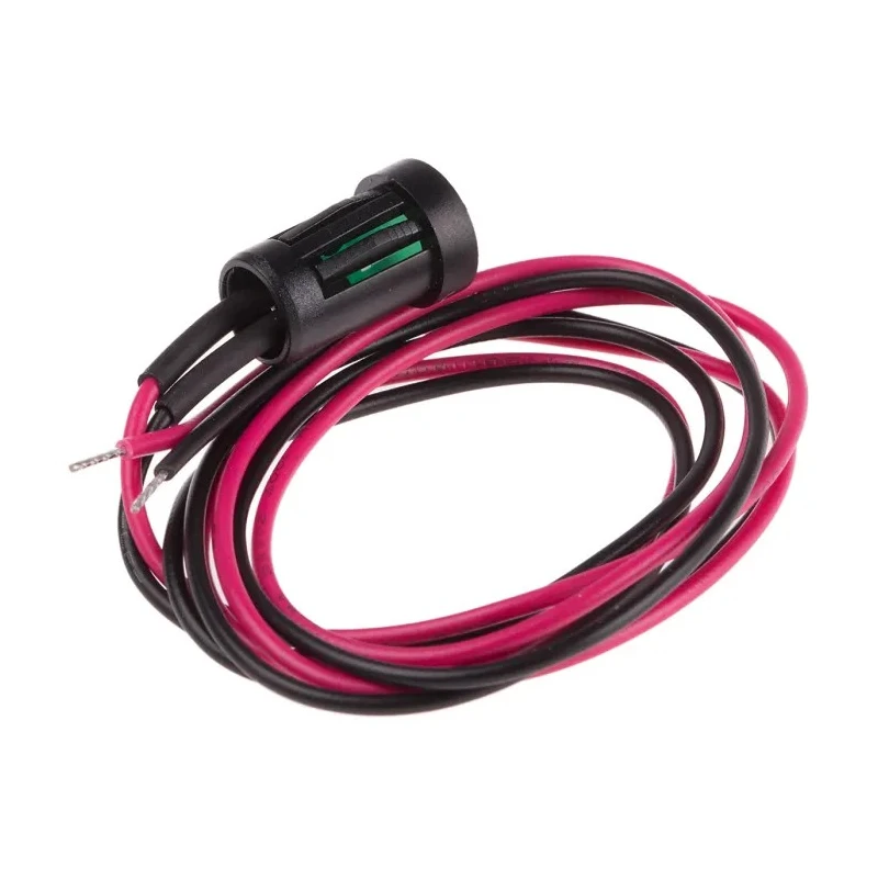 RS PRO Green Panel Mount Indicator, 2V DC, 20mA Current, Lead Wire Termination, Recessed Bezel 206-479