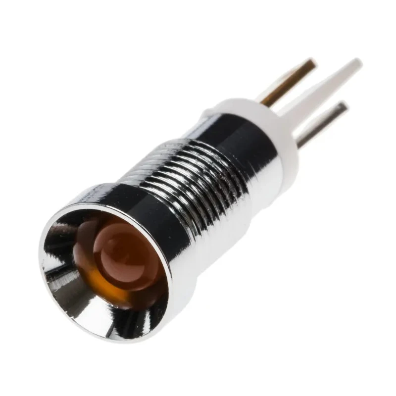 RS PRO Orange Panel Mount Indicator 2V dc 24mA Solder Tab Recessed Bezel 206-211