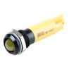 RS PRO Yellow Panel Mount Indicator 230V AC 3mA IP67 Prominent Bezel Black 206-441