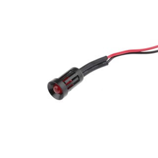 RS PRO Red Panel Mount Indicator 12V DC 20mA Lead Wire Termination Recessed Bezel 206-485