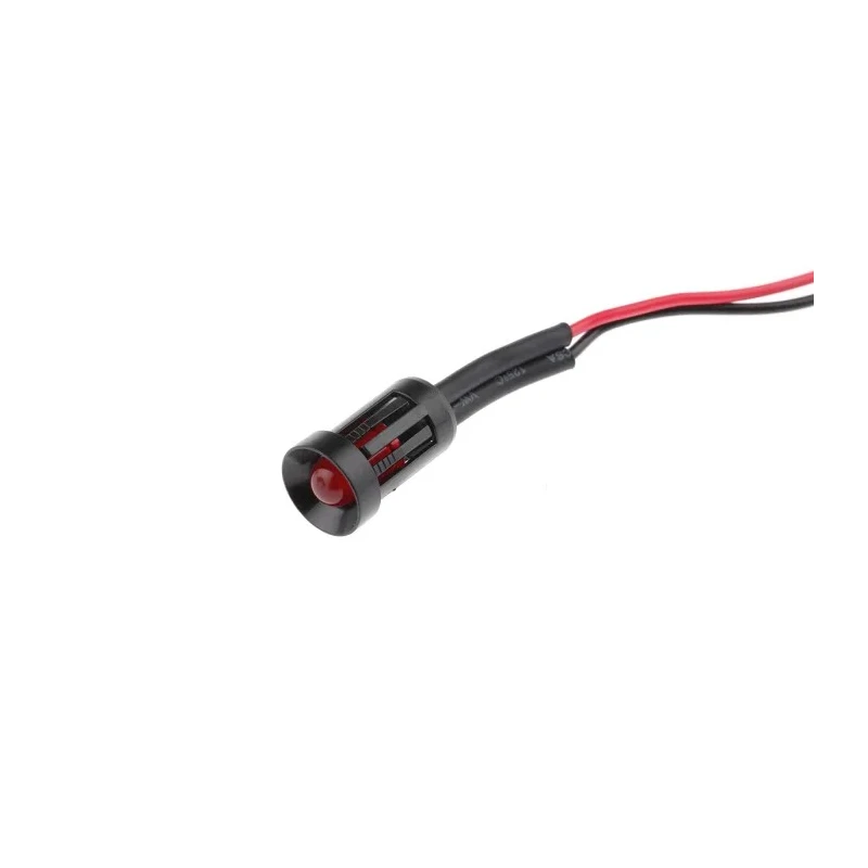 RS PRO Red Panel Mount Indicator 12V DC 20mA Lead Wire Termination Recessed Bezel 206-485