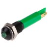 RS PRO Green Panel Mount Indicator 12V dc 20mA Solder Tab Prominent Bezel 206-744
