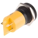 RS PRO Yellow Panel Mount Indicator 12V DC 20mA Solder Tab Termination Prominent Bezel 206-788