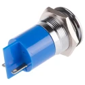 RS PRO Blue Panel Mount Indicator 24V dc 20mA Solder Tab Termination Prominent Bezel 206-794