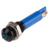 RS PRO Blue Panel Mount Indicator 12V DC 20mA Solder Tab Termination Prominent Bezel 206-750