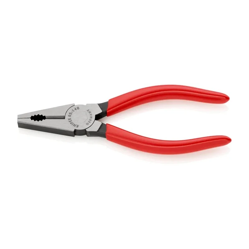 Knipex Combination Plier Plastic Coated Handle, Special Quality Tool Steel, Head Polished, 140mm Overall 03 01 140