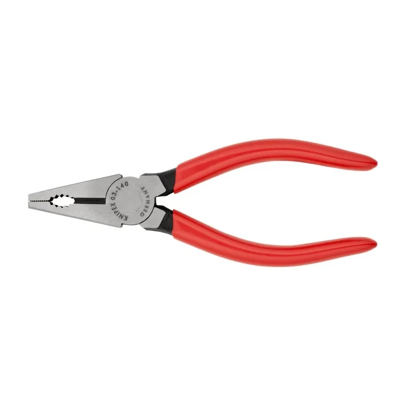 Knipex Combination Plier Plastic Coated Handle, Special Quality Tool Steel, Head Polished, 140mm Overall 03 01 140
